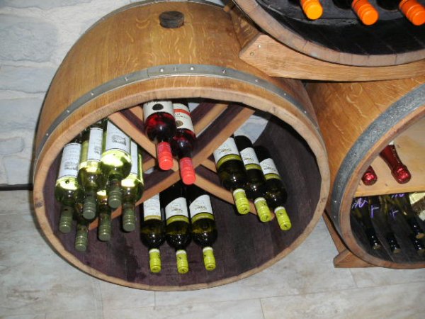 Bacchus-XD Weinregal für bis zu 52 Flaschen aus Eichenholzfass