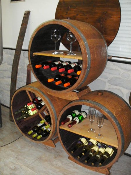 Bacchus-XD Weinregal für bis zu 52 Flaschen aus Eichenholzfass