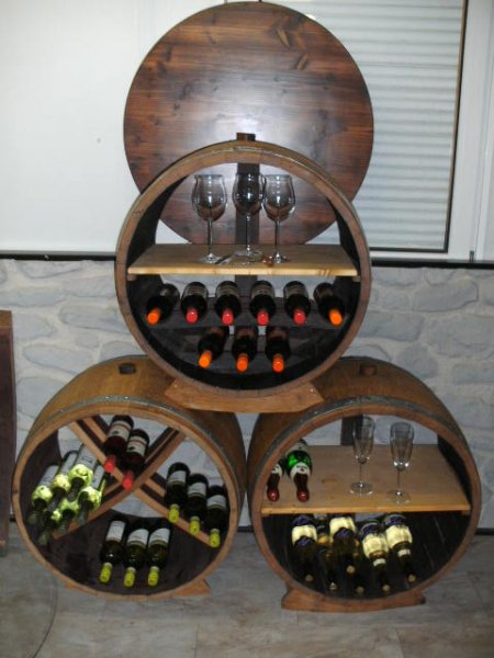 Bacchus-XD Weinregal für bis zu 52 Flaschen aus Eichenholzfass