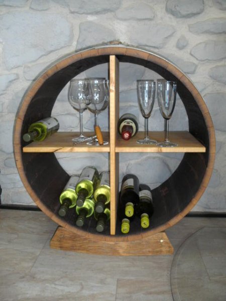 Bacchus-XS Weinregal für bis zu 52 Flaschen aus Eichenholzfass