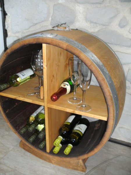 Bacchus-XS Weinregal für bis zu 52 Flaschen aus Eichenholzfass