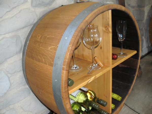 Bacchus-XS Weinregal für bis zu 52 Flaschen aus Eichenholzfass