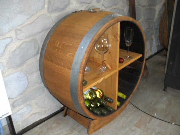 Bacchus-XS Weinregal für bis zu 52 Flaschen aus Eichenholzfass