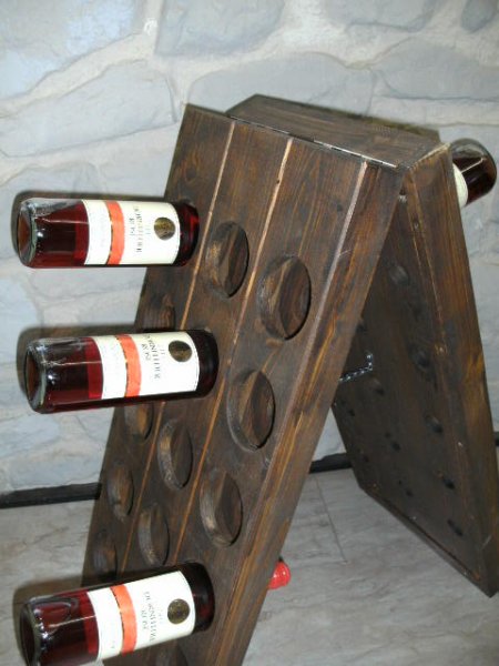 30er Weinpult Dreieck, Rüttelbrett Rüttelpult Weinregal FL-Regal