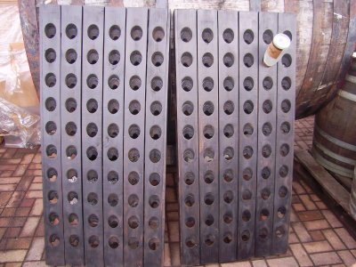 60er Champagner Rüttelbrett, Rüttelpult, Weinregal