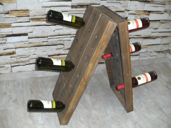 30er Weinbrett Dreieck, Rüttelbrett Rüttelpult Weinregal FL-Rega