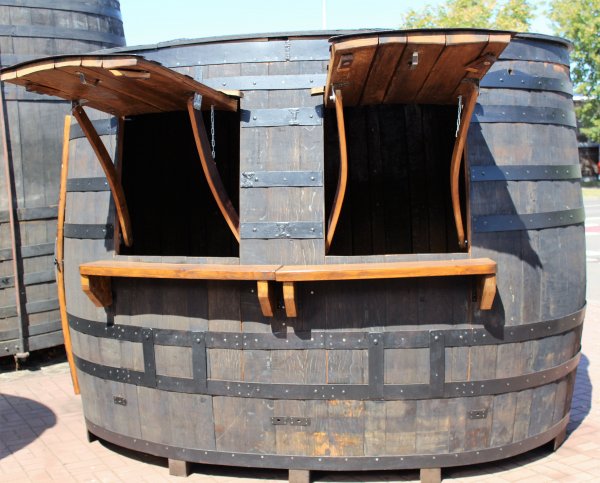 Wochen - Miete für Fass - Verkaufsanhänger Verkaufstheke Weinverkostungstand Verkaufstand