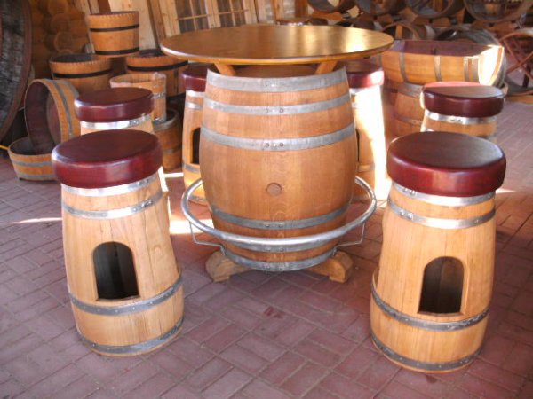 Fass - Barhocker HAVANNA100 aus neuem Holzfass