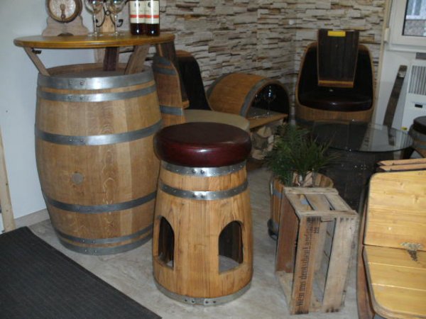 Fass - Barhocker HAVANNA100 aus neuem Holzfass