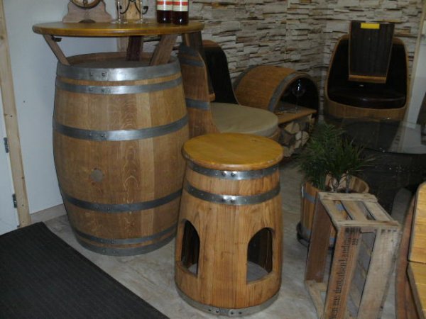 Fass - Barhocker HAVANNA100 aus neuem Holzfass