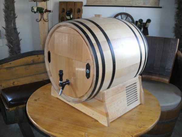 10L Bag in Box Fass mit Kühlung Bibfass Holzfass Weinkühlschrank