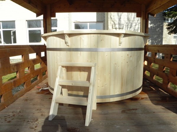 VF22001-DELUXE BADEFASS, SAUNATAUCHBECKEN, BADEBOTTICH D.220cm.