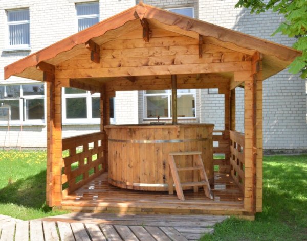 VF22001-DELUXE BADEFASS, SAUNATAUCHBECKEN, BADEBOTTICH D.220cm.