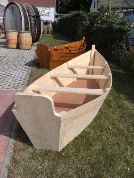 NORDIKA-40 Holzboot Designboot als Garten-Dekoration