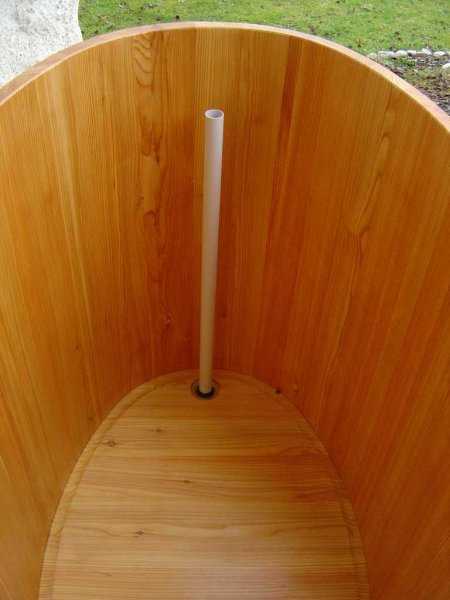 AL738 Saunatauchbecken oval 115x75cm und H.100cm Kamabalaholz