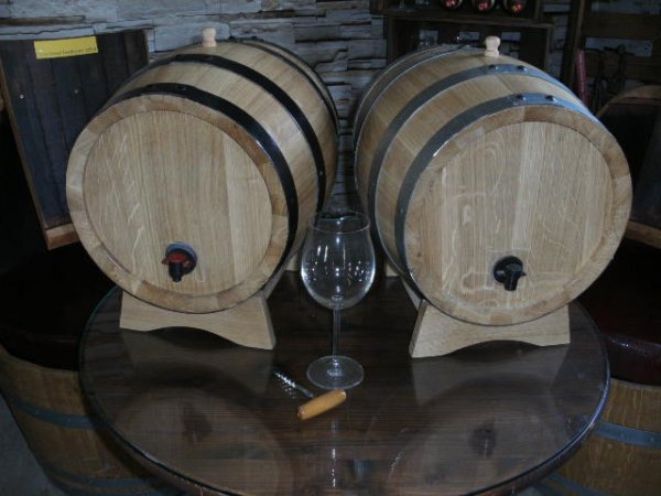 3- und 5-Liter Bag in Box - Fass rund Eichenfass Weinfass Holzfass