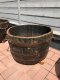 BKW65+BG ein 95 Liter Blumenkübel aus Whiskyfass D.oben 65 D.unten 55cm, H.45cm