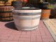 Ca. 75L Miniteich aus neue Kastanienfasshälfte mit D.55cm,H.39cm Blumenkübel mit Extraring