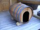 225L Fass - Hundehütte Fass fertig montiertes Hundehaus Hundeschlafplatz Tierhaus Fasshütte Fasslaube