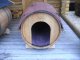 225L Fass - Hundehütte mit Dach fertig montiertes Hundehaus Hundeschlafplatz Tierhaus Fasshütte Fasslaube
