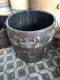 BKW63+BG+H55 ein 100 Liter Blumenkübel aus Whiskyfass D.oben 63 D.unten 55cm, H.55cm