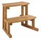 Rundtreppe STEP-IN mit zwei Stufen Badefass Einstiegstreppe aus Thermowood erweiterbar