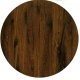 Werzalit Tischplatte Eiche - Antik rund, Durchmesser 60/70/80/90/105cm, Wetterfest Stärke Außenkante 26 mm Fasstischplatte