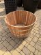 BKA100 ca. 400 Liter Blumenkübel aus neuem Akazienholz Olivenbaum Saunatauchbecken Tauchfass Fass Pflanzfass Holzfass Palmenfass Pflanzkübel
