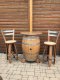 225L Fasstisch-Rustica & 4 Fass-Barhocker-BARDOLINO-RLR T-Platte D.80cm, H.110cm