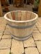 BKK40 ca. 25 Liter Blumenkübel aus neuem Kastanienholz Olivenbaum Fass Pflanzfass Holzfass Kastanienfass Pflanzkübel