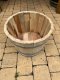 BKK40 ca. 25 Liter Blumenkübel aus neuem Kastanienholz Olivenbaum Fass Pflanzfass Holzfass Kastanienfass Pflanzkübel