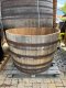 Ca. 350 Liter Eichenfasshälfte Durchmesser 105cm und Höhe 60cm als Miniteich Pflanzenkübel Saunatauschbecken