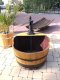 100 Liter Fassbrunnen Fass-Regentonne mit Schwengelpumpe und elektrishe Kreiselpumpe