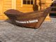 NORDIKA-15 Holzboot Designboot als Garten-Dekoration