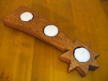 3er-Stern Fassdaubenlicht Kerzenständer Teelichthalter