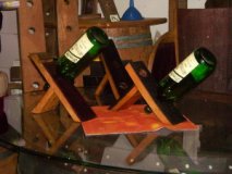 1-er Weinstock, originales Weinregal aus Weinfassdaube für 1 Fl.