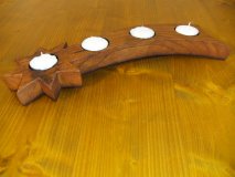 4-er-Stern Fassdaubenlicht Kerzenständer Teelichthalter