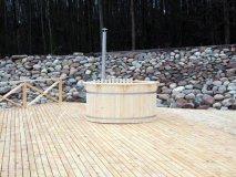 VF19001-DELUXE BADEFASS, SAUNATAUCHBECKEN, BADEBOTTICH D.190cm.