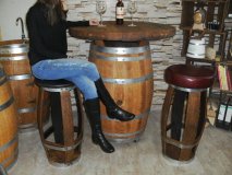 Fass - Barhocker HAVANNA-LIGHT Stehtischhocker Holzstuhl Tresenhocker Bistrohocker Bystrostuhl