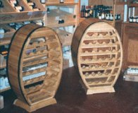 Weinregal OVALFASS für 36 Flaschen aus massivem Eichenholz