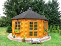 Garten-Pavillon 16,5 m² mit Grill Grillhaus Partyhaus Partyhütte