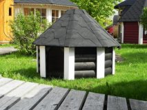 8 Eck Hundehütte Hundehaus Hundeschlafplatz Tierhaus Hundekota