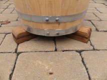 3-er Set Eichenholz - Fassdauben - Füße - Groß als Untersetzer für Fass - Blumenkübel oder Fass & Fass - Regentonne