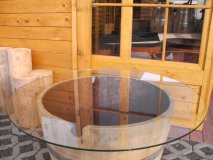 Glasplatte ESG, rund, Durchmesser 90 cm, klar, Stärke 1 cm Tischplatte Fasstischplatte