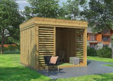 Garden Cube 3 x 3 m (Breite x Tiefe) aus Fichtenholz inklusive Wände