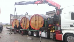 ca. 10500L ovales gebrauchtes Eichenholzfass Eichenfass Weinbrandfass Holzfass