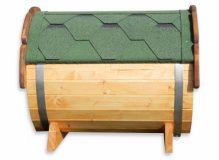 Barrel - Hundehütte Fass fertig montiert Hundehaus Hundeschlafplatz Tierhaus Hundekota