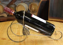 1-er Schmiedetraum-11111 Weinregal für 1 Flaschen aus massivem Schmiedeeisen