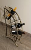 6-er Schmiedebogentraum Weinregal für 6 Flaschen aus massivem Schmiedeeisen