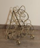 6-er Schmiedetriangeltraum Weinregal für 6 Flaschen aus massivem Schmiedeeisen